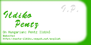 ildiko pentz business card